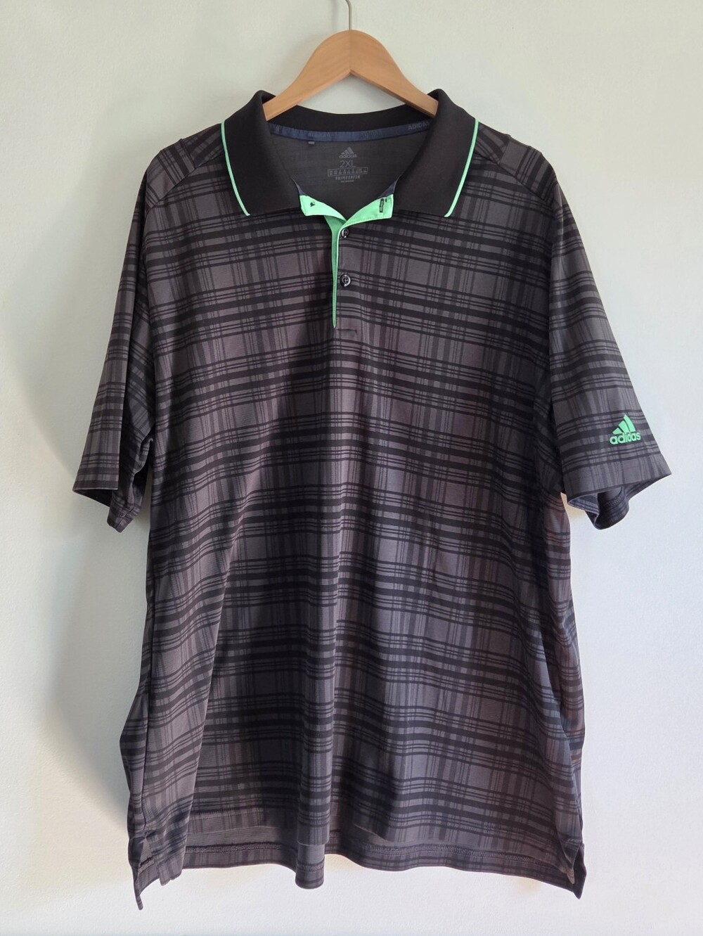 Adidas Men's Plaid Polo Shirt